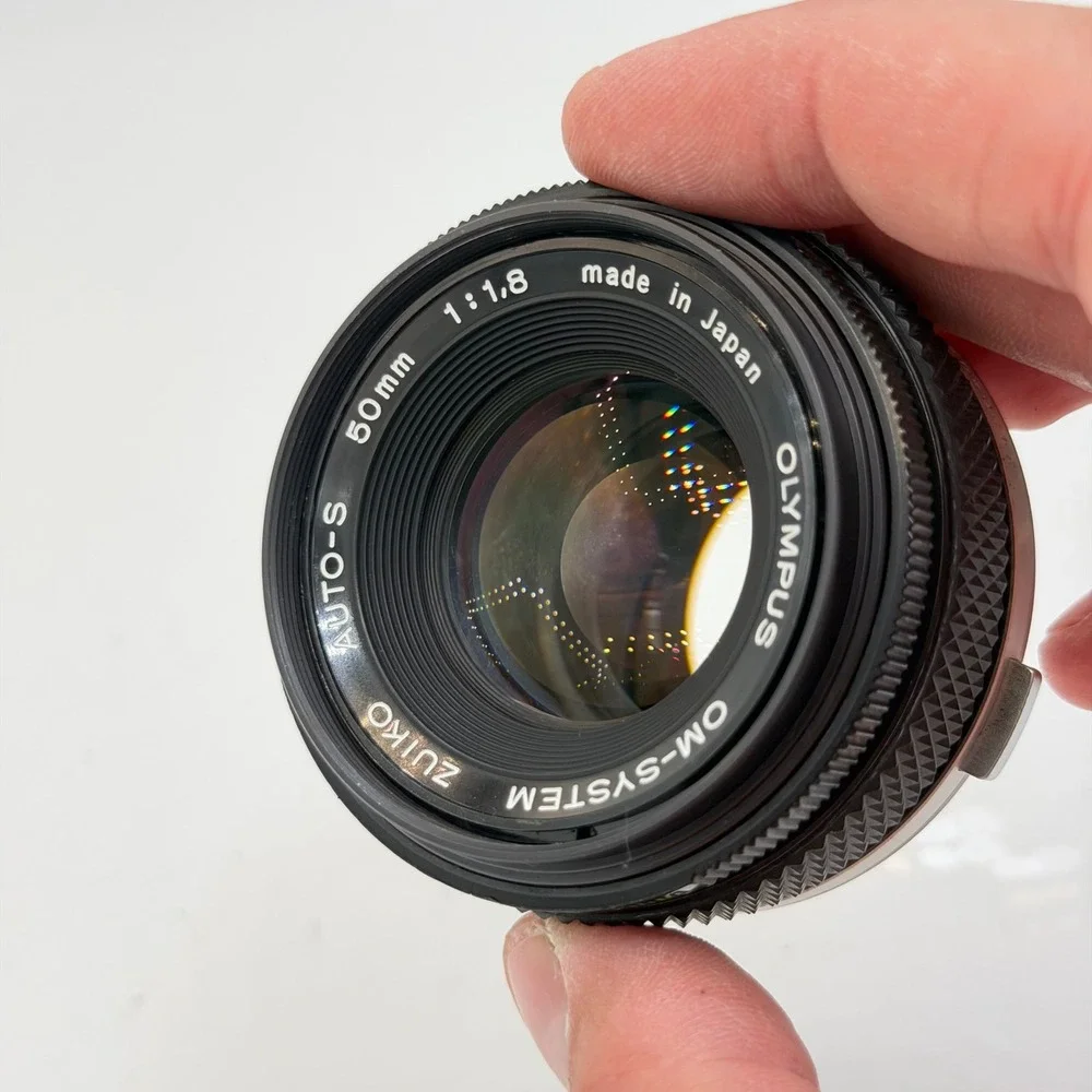 Olympus OM-2S Program 35mm SLR Film Camera W/ Zuiko Auto-S 50mm f/1.8 TESTED